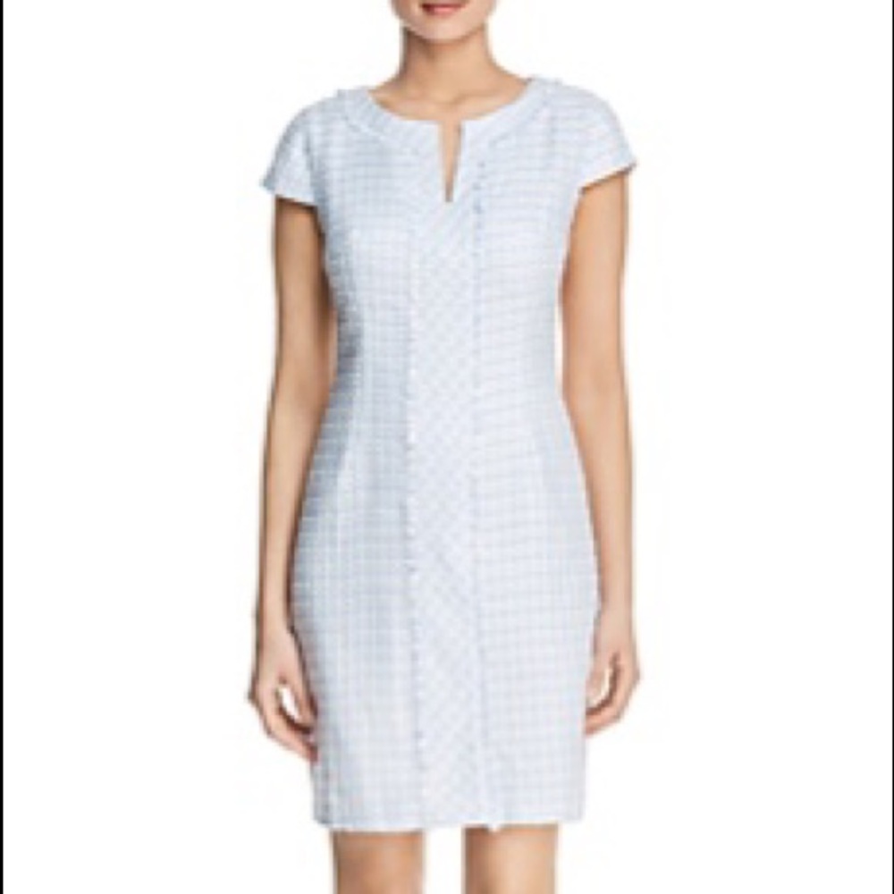 Karl Lagerfeld Paris blue tweed dress